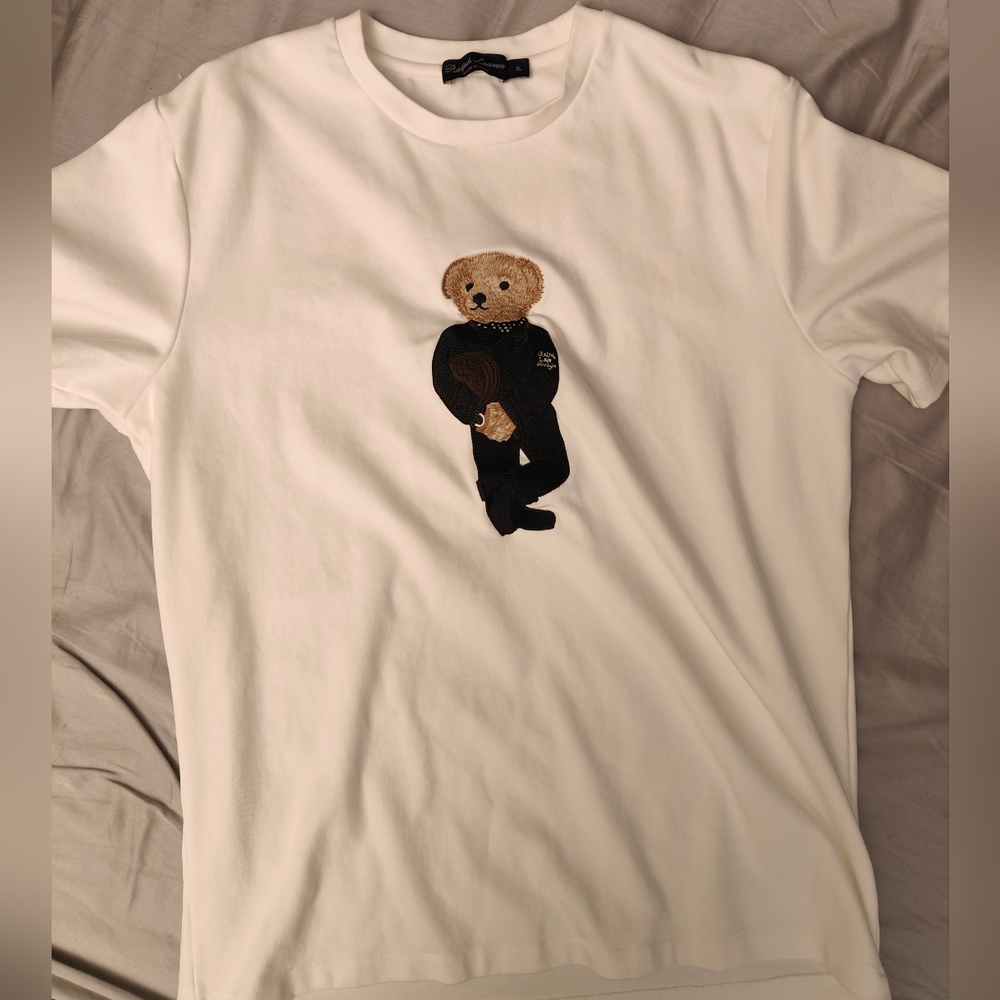 Ralph Lauren Purple Label Bear embroidery T shirt